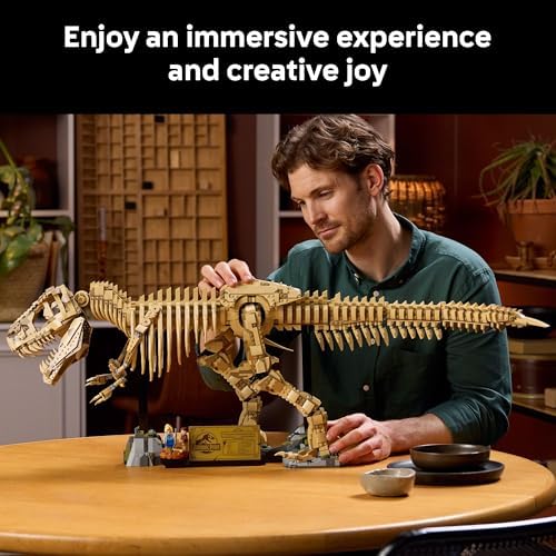 LEGO Jurassic World Dinosaur Fossils  Tyrannosaurus Rex   Building Set for Adults  Ages 18    Gift for Christmas   Collectible Home Decor for Bedroom  Office  or Any Room   76968