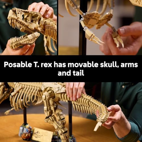 LEGO Jurassic World Dinosaur Fossils  Tyrannosaurus Rex   Building Set for Adults  Ages 18    Gift for Christmas   Collectible Home Decor for Bedroom  Office  or Any Room   76968