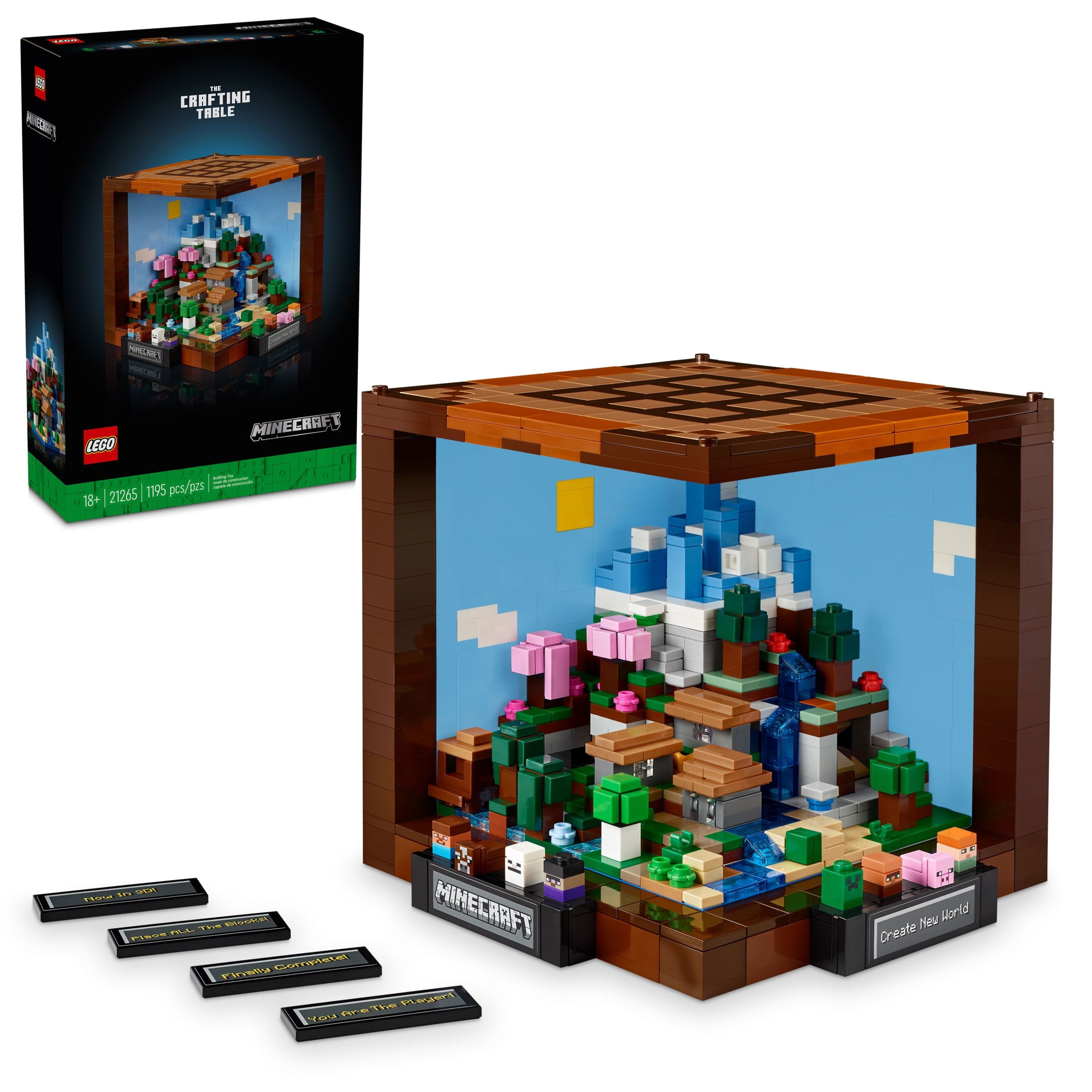 LEGO Minecraft The Crafting Table Set de Construcción para Adultos   Regalo de Navidad   Set de Exhibición Coleccionable para Fanáticos de Minecraft y Videojuegos   21265
