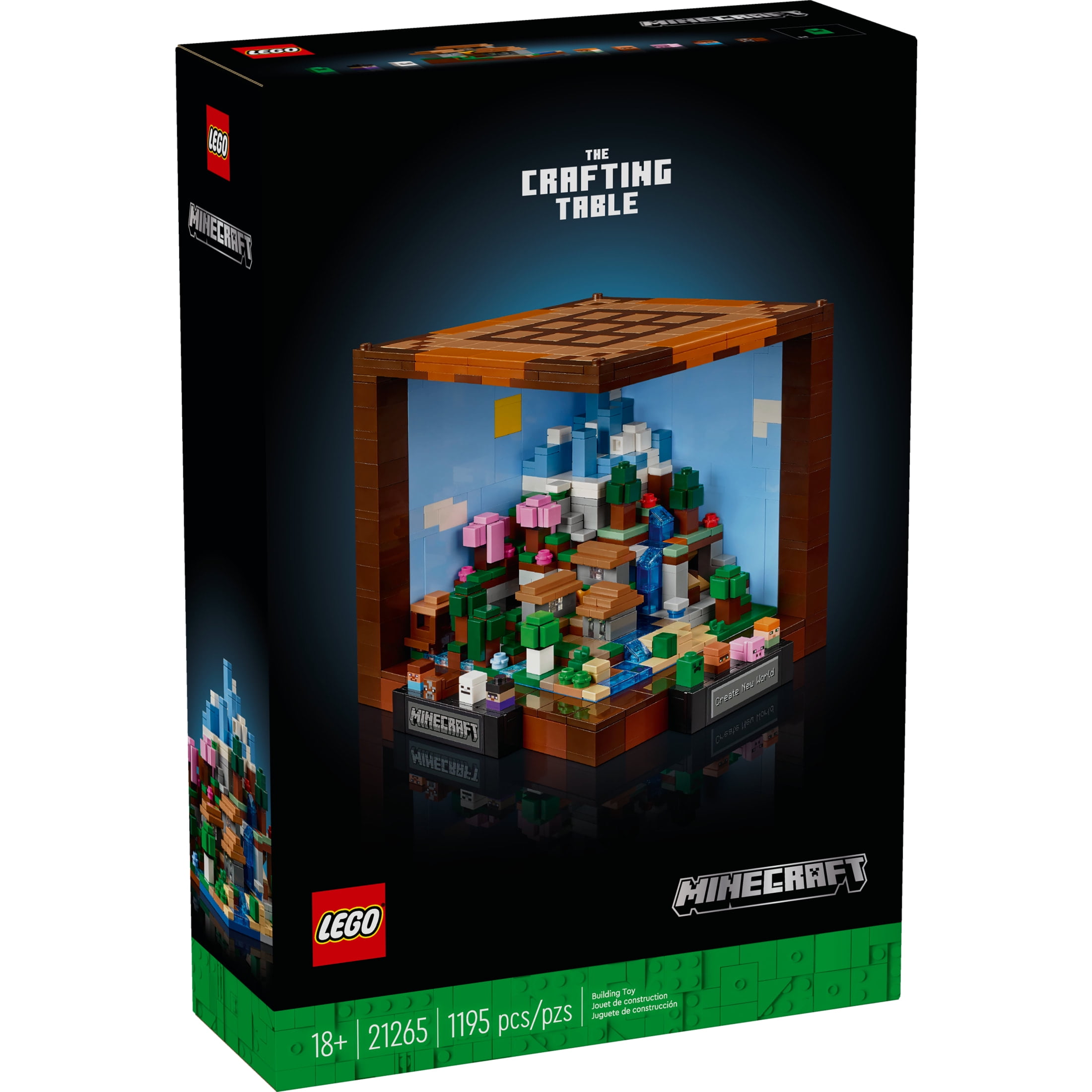 LEGO Minecraft The Crafting Table Set de Construcción para Adultos   Regalo de Navidad   Set de Exhibición Coleccionable para Fanáticos de Minecraft y Videojuegos   21265