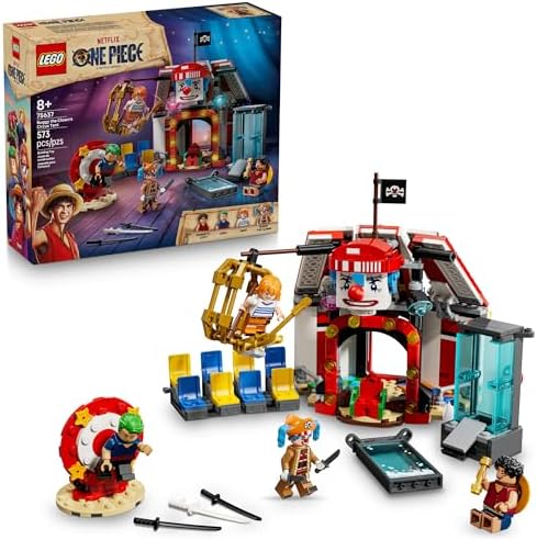 Lego One Piece Buggy The Clown's Circus Tent Bloques de construcción – Juguete de construcción creativo para niños y niñas, 8+ – 4 figuras de juguete y juego para juego de simulación – Idea de regalo