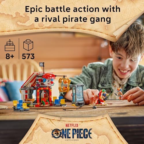 Lego One Piece Buggy The Clown's Circus Tent Bloques de construcción – Juguete de construcción creativo para niños y niñas, 8+ – 4 figuras de juguete y juego para juego de simulación – Idea de regalo