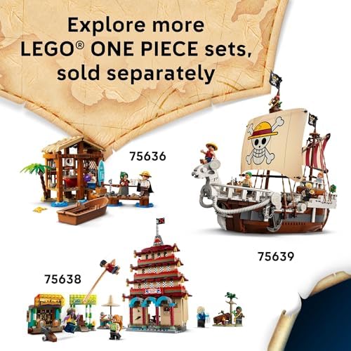 Lego One Piece Buggy The Clown's Circus Tent Bloques de construcción – Juguete de construcción creativo para niños y niñas, 8+ – 4 figuras de juguete y juego para juego de simulación – Idea de regalo