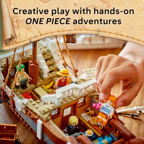 LEGO One Piece The Going Merry Pirate Ship Building Blocks – Juguete de aventura para niños y niñas, 10+ – figuras de juguete y juego para fanáticos del anime – Idea de regalo para cumpleaños – 75639