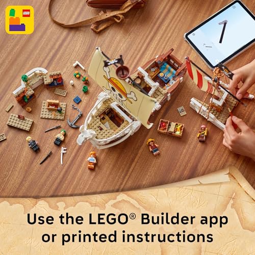 LEGO One Piece The Going Merry Pirate Ship Building Blocks – Juguete de aventura para niños y niñas, 10+ – figuras de juguete y juego para fanáticos del anime – Idea de regalo para cumpleaños – 75639