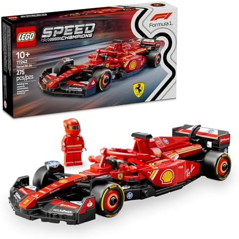 LEGO Speed Champions Ferrari SF 24 F1 Race Car Toys   Building Sets for Kids  Boys & Girls  Ages 10    Ferrari F1 Model Car Kits for Display or Play   Gift Ideas for Birthdays and Fans   77242