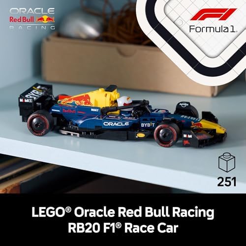 LEGO Speed Champions Oracle Red Bull Racing RB20 F1 Race Car Model Kits   Building Set for Adults  Ages 18  with Realistic Features   Red Bull F1 DIY Crafts for Display   Gift Idea for Fans   77243