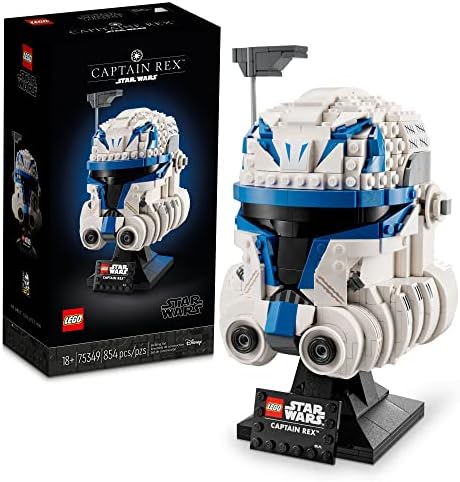 LEGO Star Wars Captain Rex Helmet Building Set  The Clone Wars Collectible Model for Adults  Star Wars Memorabilia  75349