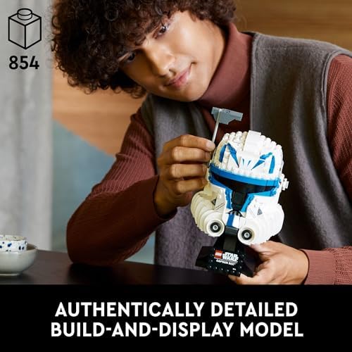 LEGO Star Wars Captain Rex Helmet Building Set  The Clone Wars Collectible Model for Adults  Star Wars Memorabilia  75349
