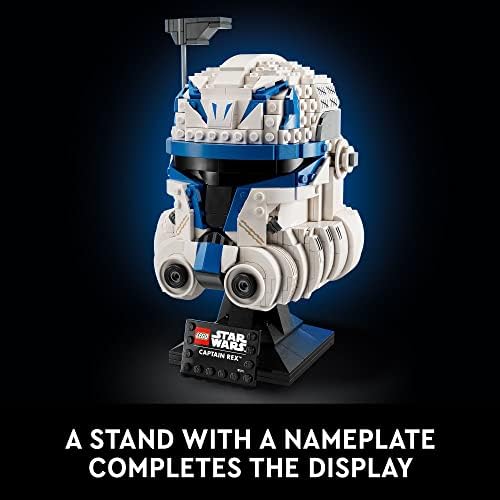 LEGO Star Wars Captain Rex Helmet Building Set  The Clone Wars Collectible Model for Adults  Star Wars Memorabilia  75349