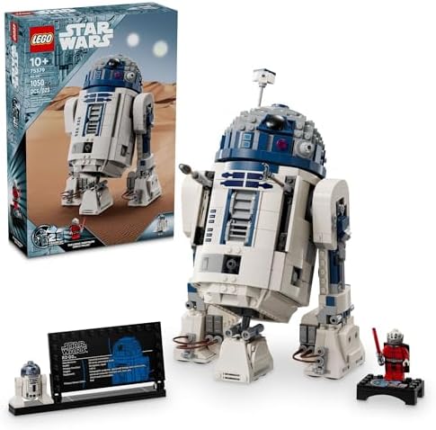 LEGO Star Wars R2 D2 Building Toy Set   Play or Display Star Wars Toy for Boys & Girls  Ages 10    Gift Ideas for Kids & Fans   Includes 25th Anniversary Darth Malak Minifigure   75379