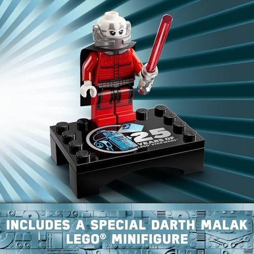 LEGO Star Wars R2 D2 Building Toy Set   Play or Display Star Wars Toy for Boys & Girls  Ages 10    Gift Ideas for Kids & Fans   Includes 25th Anniversary Darth Malak Minifigure   75379
