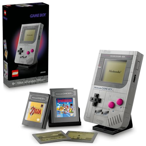 LEGO Super Mario Game Boy   Retro Building Sets for Adults  Ages 18    Collectible Model with Game Paks and Display Stand   Birthday Gifts for Men & Women   72046