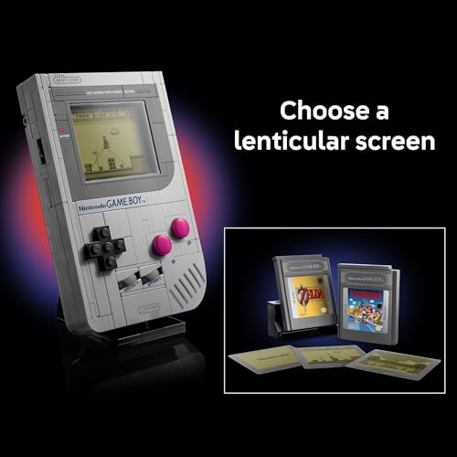 LEGO Super Mario Game Boy   Retro Building Sets for Adults  Ages 18    Collectible Model with Game Paks and Display Stand   Birthday Gifts for Men & Women   72046