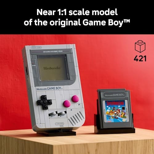LEGO Super Mario Game Boy   Retro Building Sets for Adults  Ages 18    Collectible Model with Game Paks and Display Stand   Birthday Gifts for Men & Women   72046