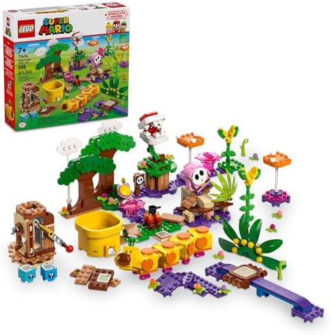 LEGO Super Mario Soda Jungle Maker Set  Customizable Nintendo Birthday Gift  Mario Playset for Kids  Pink Shy Guy and a Wiggler  Jungle Toys for Boys  Girls and Any Gamers Ages 7 and Up  71434