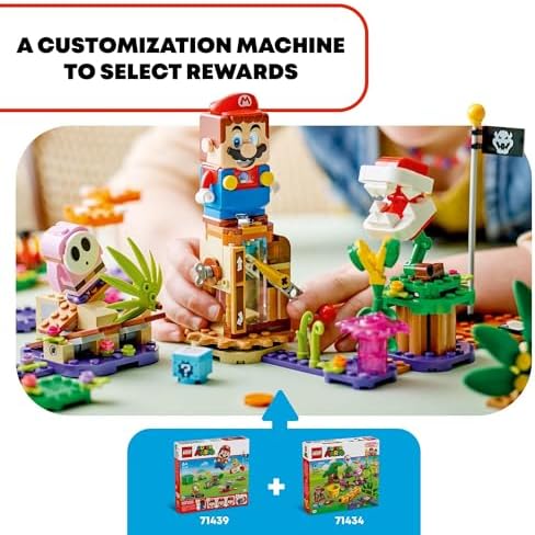 LEGO Super Mario Soda Jungle Maker Set  Customizable Nintendo Birthday Gift  Mario Playset for Kids  Pink Shy Guy and a Wiggler  Jungle Toys for Boys  Girls and Any Gamers Ages 7 and Up  71434