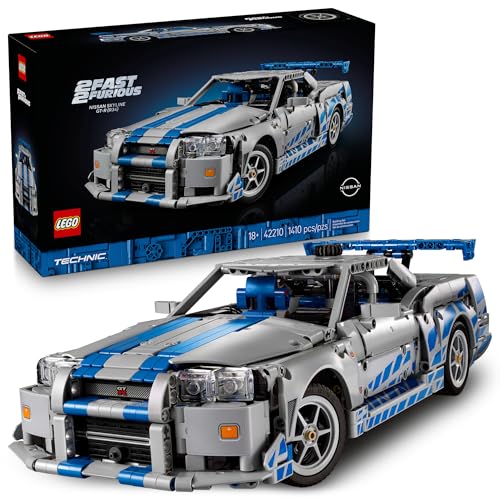 LEGO Technic 2 Fast 2 Furious Nissan Skyline GT R  R34  Car   DIY Kit and Building Set for Adults   Collectible Model Street Racer with Drift Function   Gift for Car Enthusiasts and Movie Fans   42210