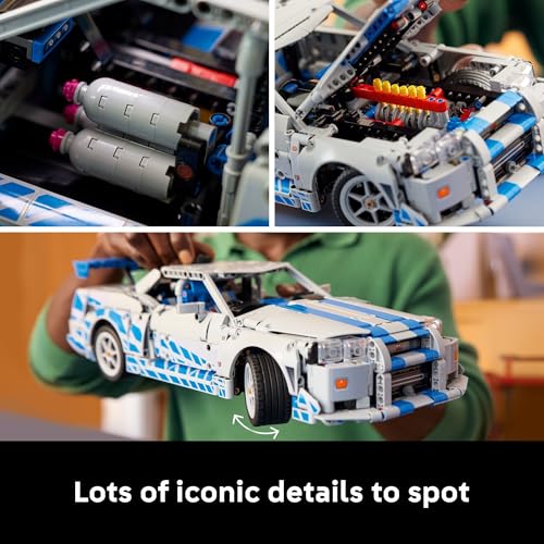LEGO Technic 2 Fast 2 Furious Nissan Skyline GT R  R34  Car   DIY Kit and Building Set for Adults   Collectible Model Street Racer with Drift Function   Gift for Car Enthusiasts and Movie Fans   42210