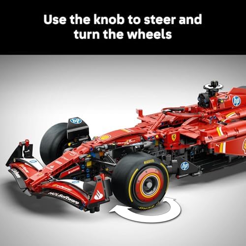 LEGO Technic Ferrari SF 24 F1 Model Car Kit   Building Set for Adults  Ages 18  with Realistic Features   Ferrari DIY Craft for Display   Gift Idea for F1 Fans   42207