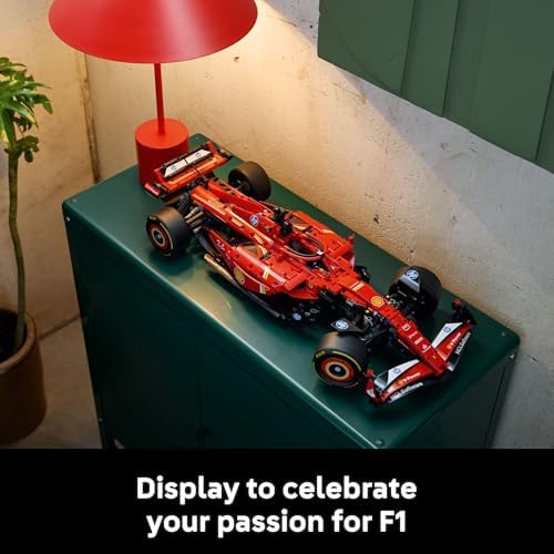 LEGO Technic Ferrari SF 24 F1 Model Car Kit   Building Set for Adults  Ages 18  with Realistic Features   Ferrari DIY Craft for Display   Gift Idea for F1 Fans   42207
