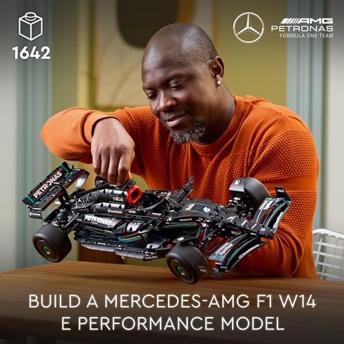 LEGO Technic Mercedes AMG F1 W14 E Performance Model Car Kits   Formula 1 Building Sets for Adults  Ages 18    Gift for Birthdays   Race Car with Realistic Details   42171