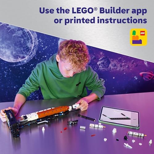 LEGO Technic NASA Artemis Space Launch System Rocket Building Toy for Boys & Girls   STEM Learning & Space Toy W/3 Stage Launch Function for Kids  Ages 9    Idea for Birthdays   42221