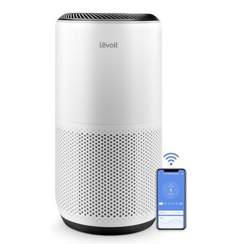 LEVOIT Air Purifiers for Home Large Room Up to 1733 Ft  With HEPA Sleep Mode  AHAM VERIFIDE  Auto Mode  Air Quality Monitor  Smart WiFi  3 in 1 Filter For Pet Allergy  Smoke  Dust  Core 400S P  White
