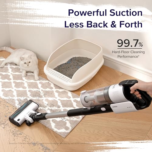 LEVOIT Cordless Vacuum Cleaner  Stick Vac with Tangle Resistant Design  Up to 50 Minutes  Powerful Suction  Rechargeable  Lightweight  and Versatile for Carpet  Hard Floor  Pet Hair  LVAC 200