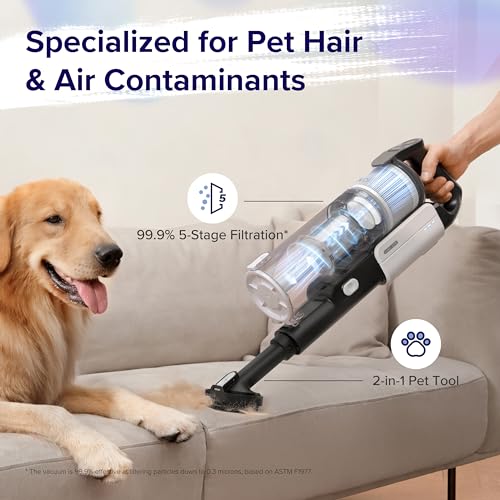 LEVOIT Cordless Vacuum Cleaner  Stick Vac with Tangle Resistant Design  Up to 50 Minutes  Powerful Suction  Rechargeable  Lightweight  and Versatile for Carpet  Hard Floor  Pet Hair  LVAC 200