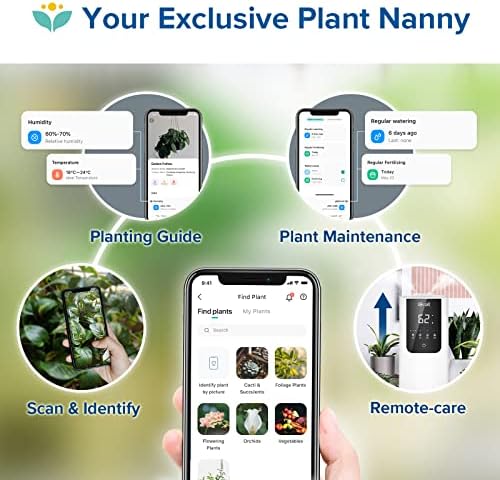 LEVOIT Humidifiers for Bedroom Home  Smart Warm and Cool Mist Air Humidifier for Large Room  Auto Customized Humidity  Fast Symptom Relief  Easy Top Fill  Essential Oil  Quiet  OasisMist4 5L  White