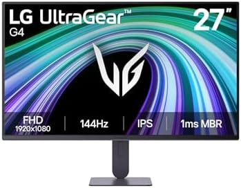 LG 27G414B B 27 inch Ultragear Full HD  1920 x 1080  IPS Gaming Monitor 144Hz  1ms  NVIDIA G Sync Compatible  FreeSync  HDR10  Built in Speaker  Switch  HDMI  DisplayPort  Tilt/Height Stand  Black