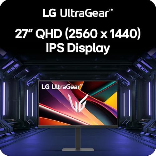 LG 27G640A B 27 inch Ultragear QHD  2560 x 1440  IPS Gaming Monitor  300Hz  1ms  NVIDIA G Sync  AMD FreeSync Premium  VESA DisplayHDR 400  HDMI 2 1  USB Type C  Tilt/Height/Swivel/Pivot Stand  Black