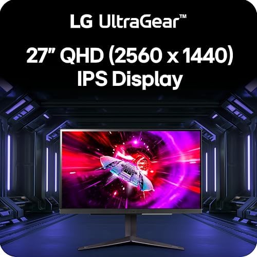 LG 27GR83Q B 27 inch Ultragear QHD  2560x1440  IPS Gaming Monitor  240Hz  1ms  DisplayHDR 400  G Sync AMD FreeSync Premium  HDMI 2 1 DisplayPort  4 Pole HP Out DTS GP X  Tilt/Height/Pivot Stand  Black