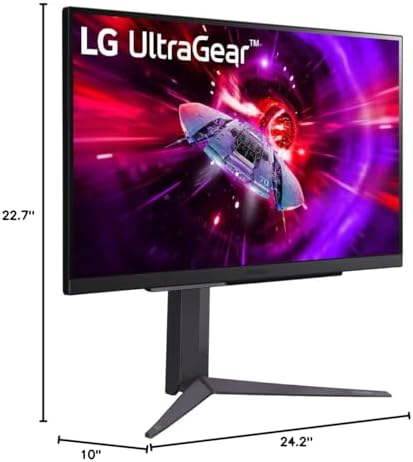 LG 27GR83Q B 27 inch Ultragear QHD  2560x1440  IPS Gaming Monitor  240Hz  1ms  DisplayHDR 400  G Sync AMD FreeSync Premium  HDMI 2 1 DisplayPort  4 Pole HP Out DTS GP X  Tilt/Height/Pivot Stand  Black