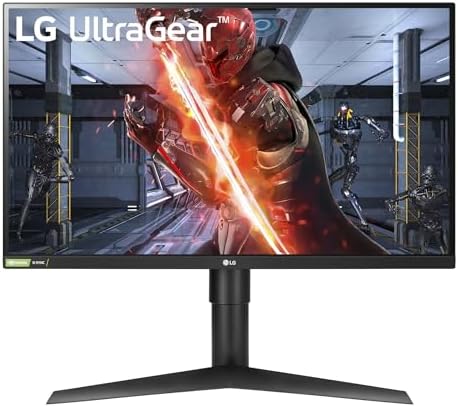 LG 27GS60QC B Ultragear 27 inch Curved Gaming Monitor QHD  2560x1440  180Hz 1ms 1000R AMD FreeSync HDR10 HDMIx2 DisplayPort Borderless Design Black Stabilizer DAS Crosshair FPS Counter   Black