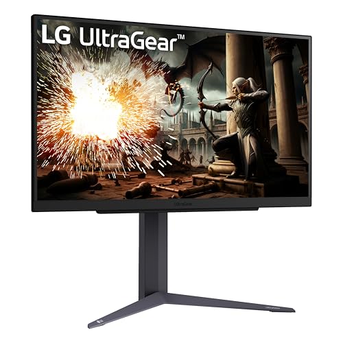 LG 27GS75Q B 27 inch Ultragear QHD  2560x1440  Gaming Monitor  180Hz  O/C 200Hz   1ms  IPS  NVIDIA G SYNC Compatible  AMD FreeSync  HDR10  Tilt/Height/Pivot Stand  HDMI  DisplayPort  Black