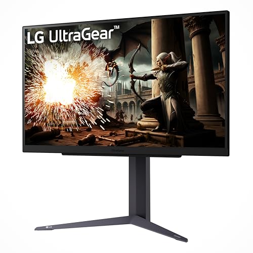 LG 27GS75Q B 27 inch Ultragear QHD  2560x1440  Gaming Monitor  180Hz  O/C 200Hz   1ms  IPS  NVIDIA G SYNC Compatible  AMD FreeSync  HDR10  Tilt/Height/Pivot Stand  HDMI  DisplayPort  Black