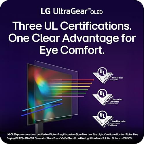LG 27GX704A-B Monitor de juegos Ultragear de 27 pulgadas QHD (2650x1440) OLED, 240Hz, 0.03ms, compatible con NVidia G-Sync, AMD FreeSync Premium Pro, VESA Display HDR TrueBlack400, HDMI 2.1