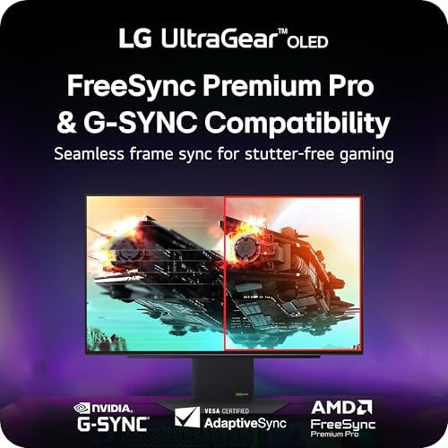 LG 27GX790A B 27 inch Ultragear OLED Gaming Monitor QHD 1440p 480Hz  0 03ms  DisplayPort 2 1  True Black 400  NVIDIA G Sync  AMD FreeSync Premium Pro  HDMI  USB  Tilt/Height/Swivel/Pivot Stand  Black