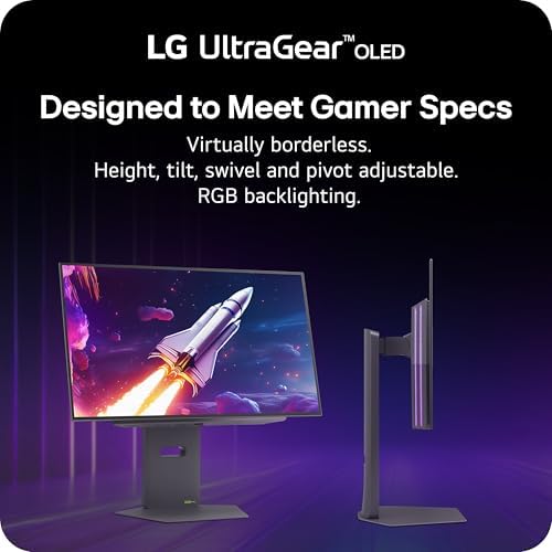 LG 27GX790A B 27 inch Ultragear OLED Gaming Monitor QHD 1440p 480Hz  0 03ms  DisplayPort 2 1  True Black 400  NVIDIA G Sync  AMD FreeSync Premium Pro  HDMI  USB  Tilt/Height/Swivel/Pivot Stand  Black