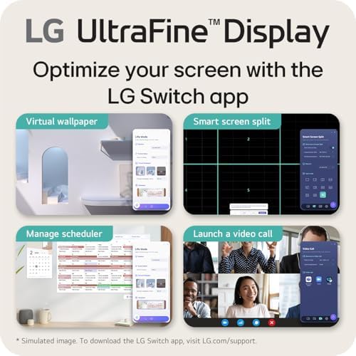 LG 27US500 W Ultrafine Monitor 27 Inch 4K UHD  3840x2160  HDR10 IPS Borderless Design Reader Mode Flicker Safe Switch App HDMI DisplayPort   White