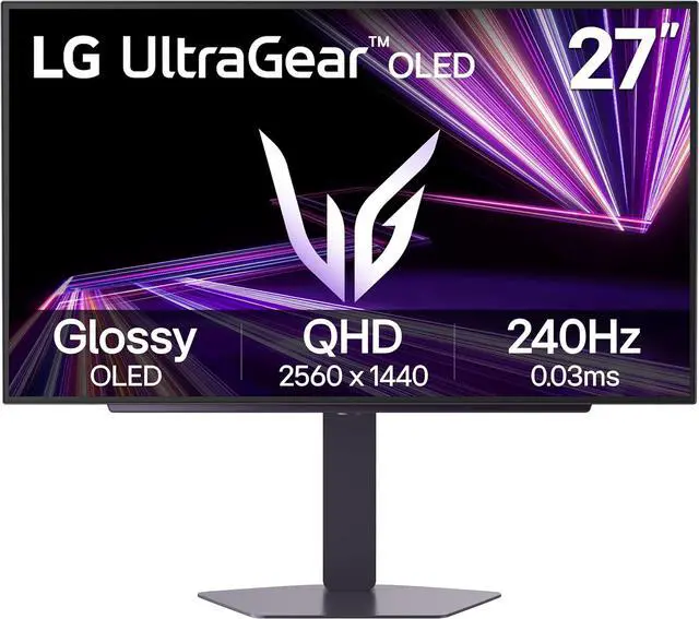 LG 27" 240 Hz OLED QHD Gaming Monitor FreeSync Premium Pro & G Sync Compatible DCI P3 Typical 98 5  GX700 Series 27GX704A B