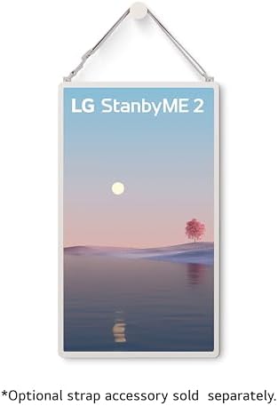 LG 27 Inch StanbyME 2 with Folio Cover  Portable Touch Screen  Dolby Vision  HDR10  Filmmaker Mode  Built in Battery  Full Swivel Rotation  27LX6TYGA  2025 
