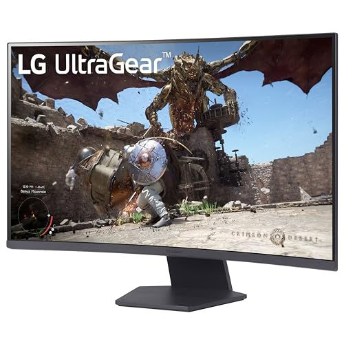 LG 32GS60QC B Ultragear 32 inch Curved Gaming Monitor QHD  2560x1440  180Hz 1ms 1000R AMD FreeSync HDR10 HDMIx2 DisplayPort Black