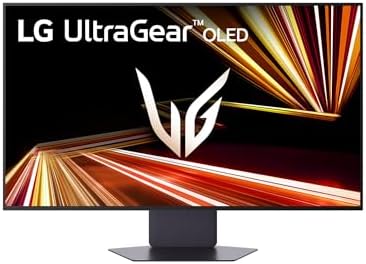 LG 32GX850A B 32 UltraGear 4K UHD  3840 x 2160  Glossy OLED Gaming Monitor  Dual Mode 165Hz/330Hz  0 03ms  G SYNC  FreeSync Premium Pro  TrueBlack 400  HDMI  DP  Tilt/Height/Swivel/Pivot Stand  Black