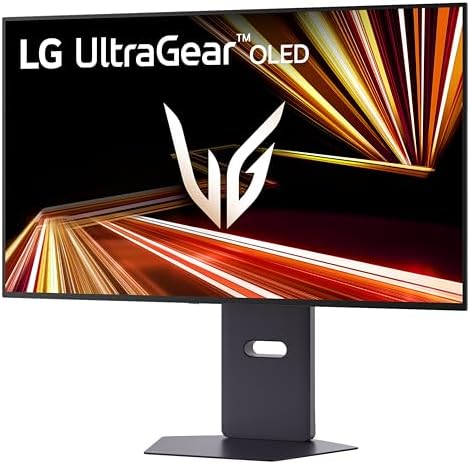 LG 32GX850A B 32 UltraGear 4K UHD  3840 x 2160  Glossy OLED Gaming Monitor  Dual Mode 165Hz/330Hz  0 03ms  G SYNC  FreeSync Premium Pro  TrueBlack 400  HDMI  DP  Tilt/Height/Swivel/Pivot Stand  Black