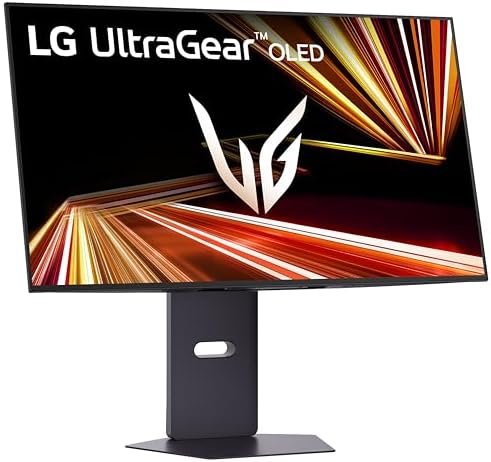 LG 32GX850A B 32 UltraGear 4K UHD  3840 x 2160  Glossy OLED Gaming Monitor  Dual Mode 165Hz/330Hz  0 03ms  G SYNC  FreeSync Premium Pro  TrueBlack 400  HDMI  DP  Tilt/Height/Swivel/Pivot Stand  Black
