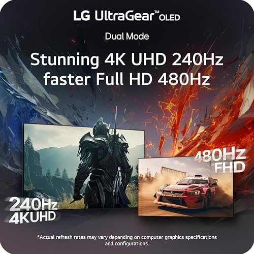LG 32GX870A B 32 inch Ultragear 4K UHD  3840 x 2160  OLED Gaming Monitor  Dual Mode  240Hz  0 03ms  NVIDIA  AMD FreeSync Premium Pro  VESA DisplayHDR True Black 400  USB Type C  DP2 1