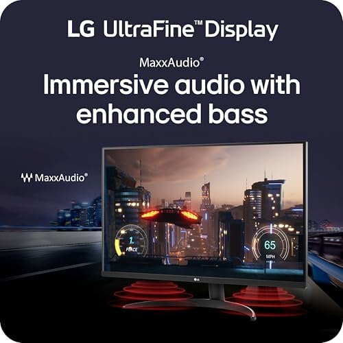 LG 32UR500K B Ultrafine 32 inch 4K UHD  3840x2160  Computer Monitor HDR10 Built in Speaker x2 OnScreen Control Reader Mode Flicker Safe Borderless Design HDMIx2 DisplayPort Black